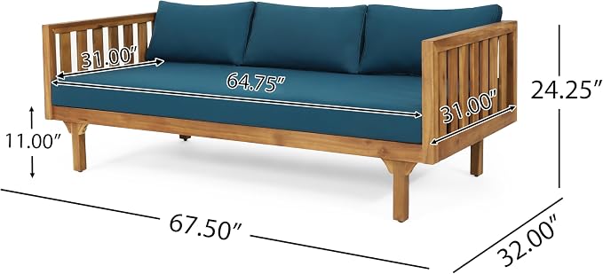 Merax Outdoor Acacia Wood Conversation Set - Image 7