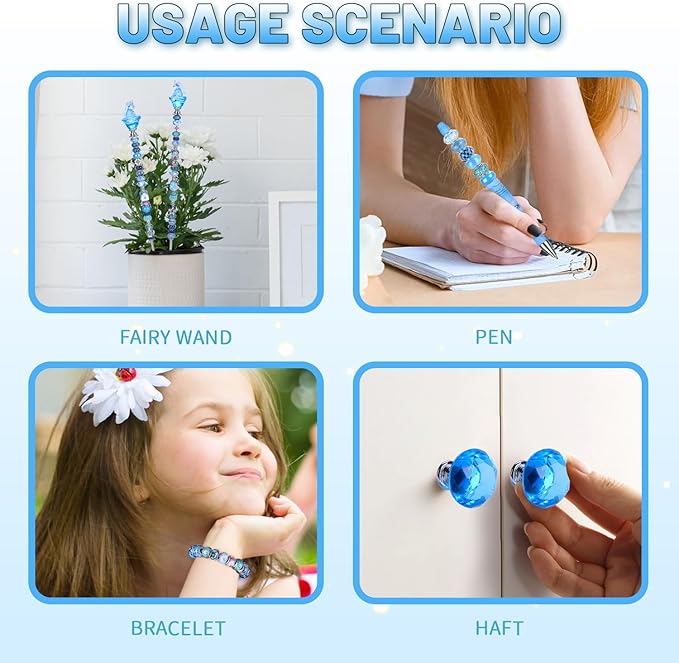 Decorative Garden Stakes, 158 Pieces DIY Fairy Wand Kit, Multicolor