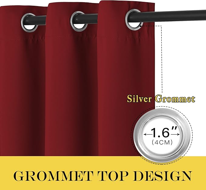 NICETOWN Blackout Short Curtain 63 inches Long - Image 6