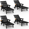 Patio Chaise Lounge Chair Set of 4, Oversized Lounge Chair Outdoor by THOEOE
