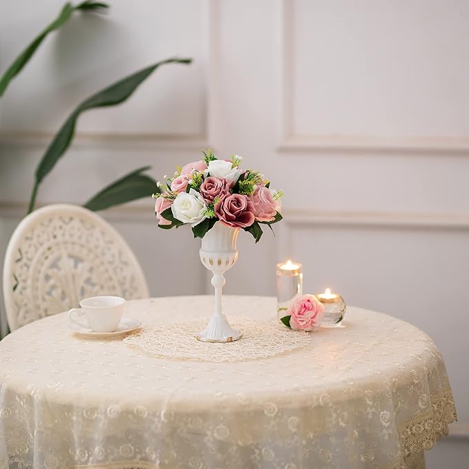 Artificial Flower Balls, Silk Dusty Rose Centerpieces with Zip Ties