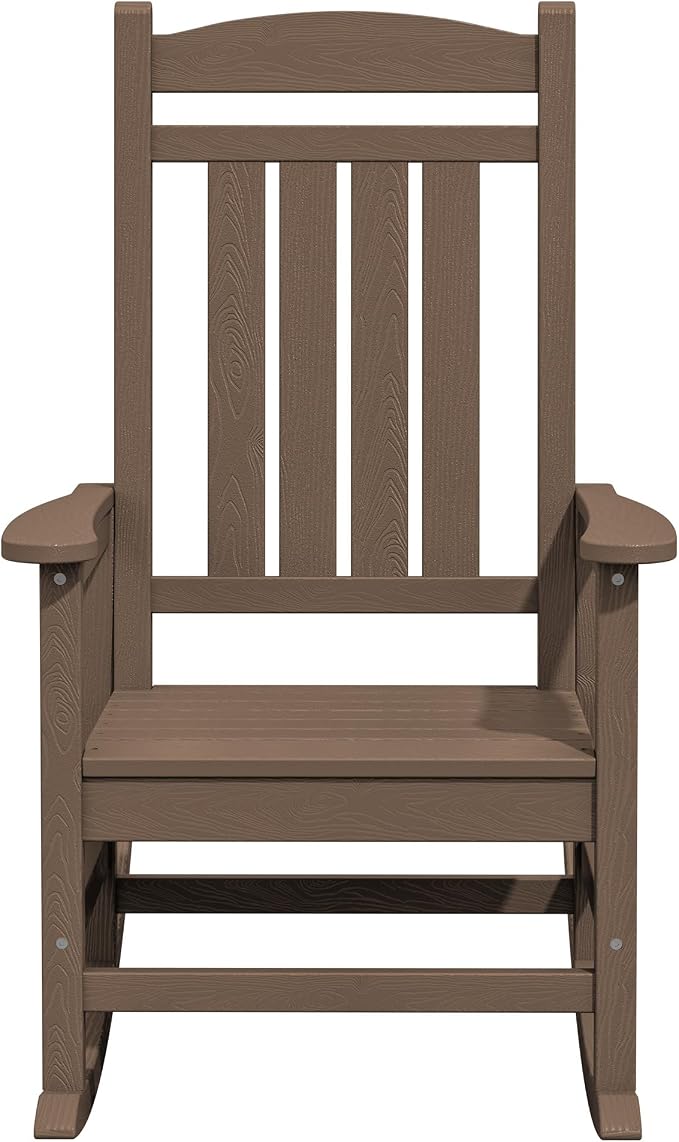 KINGYES Outdoor Rocking Chair Set of 2, High Density Polyethylene Patio Rocking - Image 10