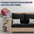 Cushion Covers Set of 8, Black Stretch Fit Outdoor Patio Covers