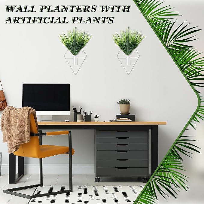 2 Pieces White Wall Decor Hanging Planters - Image 6