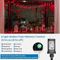 String Lights, 165 ft with 500 LEDs, Red, IP44 Outdoor Waterproof