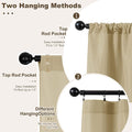 Outdoor Curtains Set of 4 Panels, Waterproof Polyester, 54x84 Inch, Cream