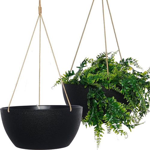 12 Inch 2 Pack Large Hanging Planters by SwinDuck