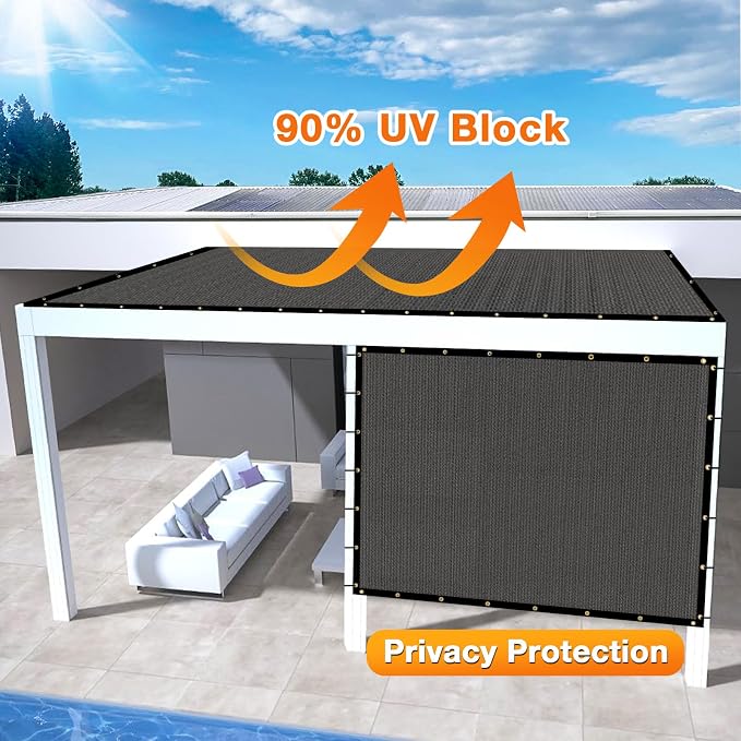 Artpuch Outdoor Pergola Shade Cover 13x13 FT Sun Shade Cloth - Image 3