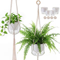 6 Pack Self Watering Hanging Planters Indoor Flower Pots Visible Water Level by Yiyiring