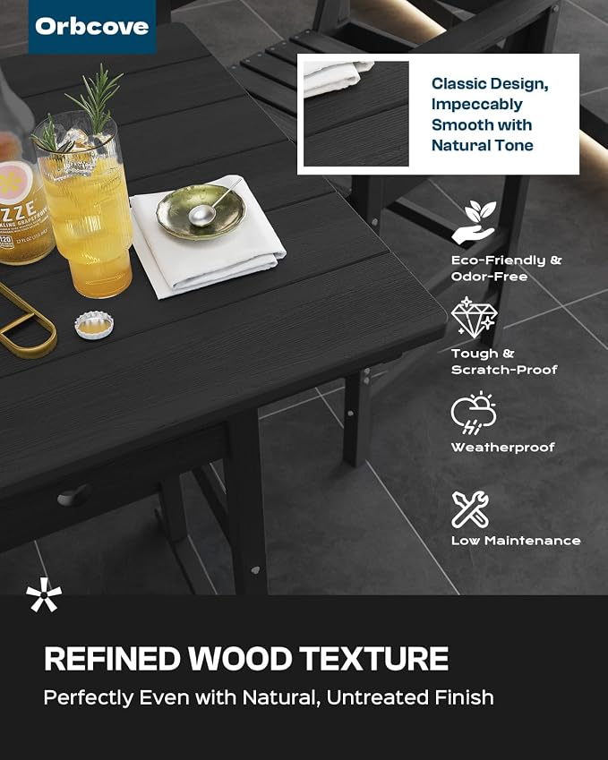 Patio Bar Table, Adirondack Table1 Pieces Set, Bar Height outdoor bar table Set - Image 5
