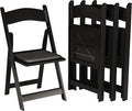 500 Black Resin Stackable Folding Chair by Simplex