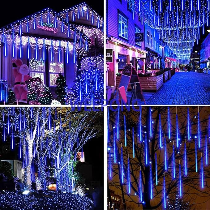 String Lights, Blue, 32 Tubes with 768 LEDs, Indoor/Outdoor