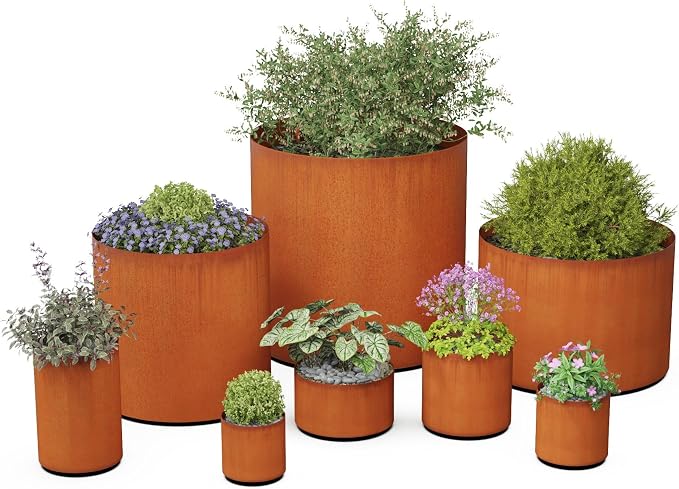 Plantercraft Corten Steel Planter 48 Inch | Large Round Planters - Image 6