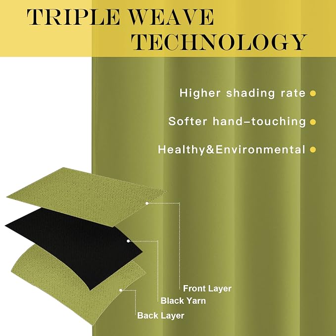 NICETOWN 66 Inch Long Blackout Curtains - Image 3