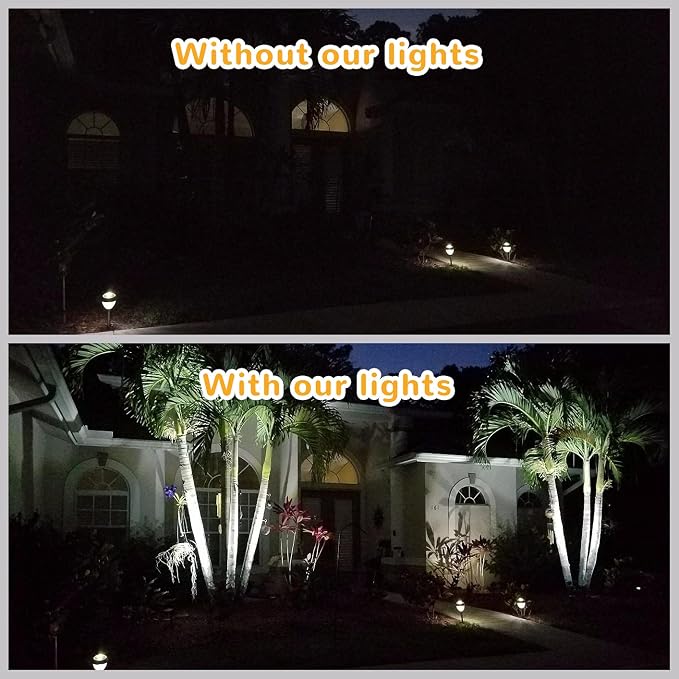 URPOWER Solar Lights Outdoor, 2-in-1 Waterproof Adjustable Solar Spotlights - Image 4