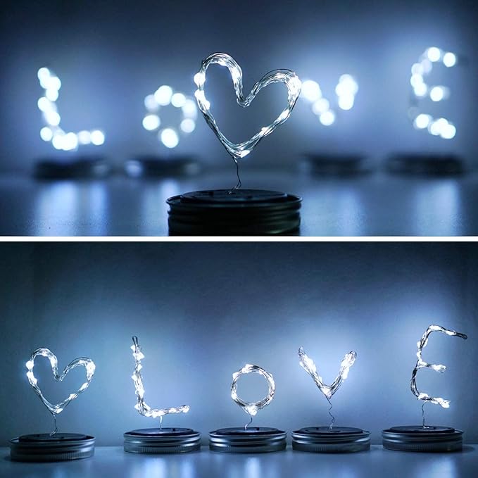 String Lights for Mason Jars, 30 LED Copper Wire, Cold White