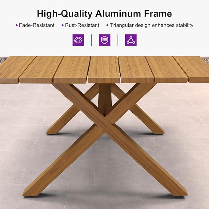 PURPLE LEAF 13 Pieces Oversized Outdoor Dining Set - Image 7