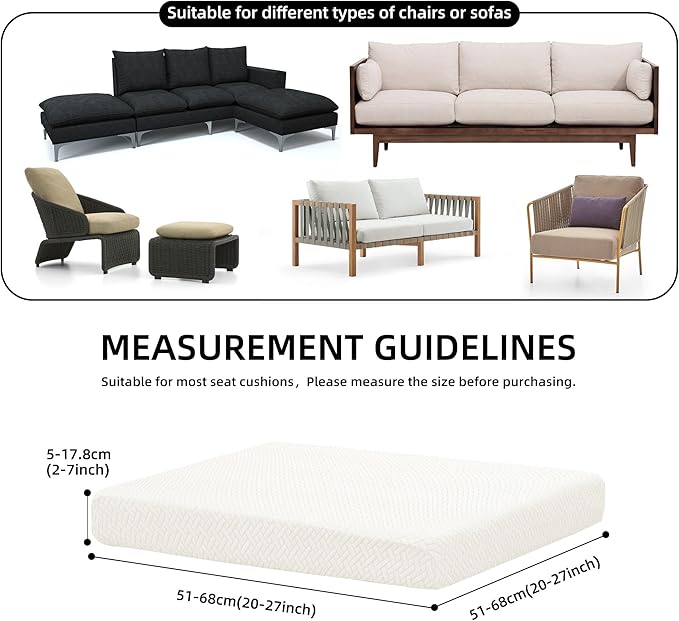 Sofa Covers for Outdoor Cushions, Stretch Fit, Multi-Piece Set