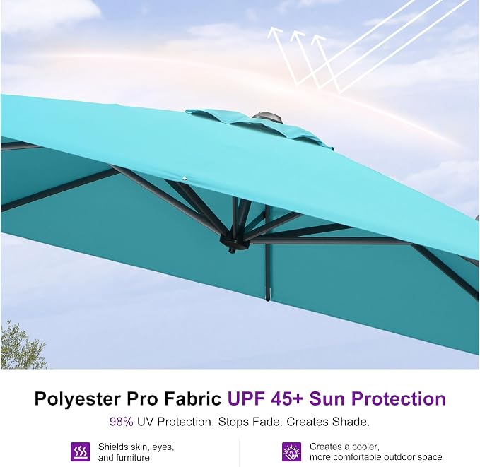 PURPLE LEAF 9'×9' Patio Umbrella - Image 6