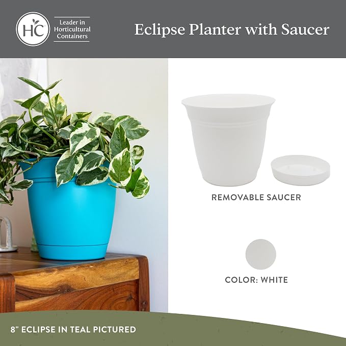 The HC Companies 8 Inch Eclipse Round Planter Pots - Image 2