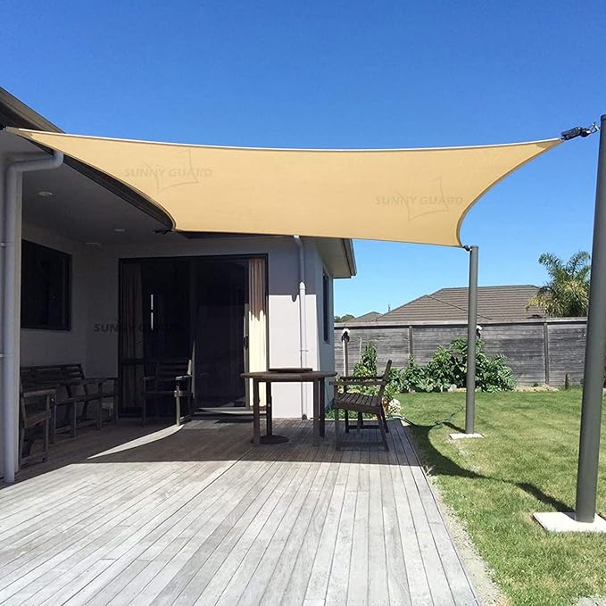 SUNNY GUARD Custom Size 11'x22' Rectangle Sand UV Block Sunshade by SUNNYGUARD