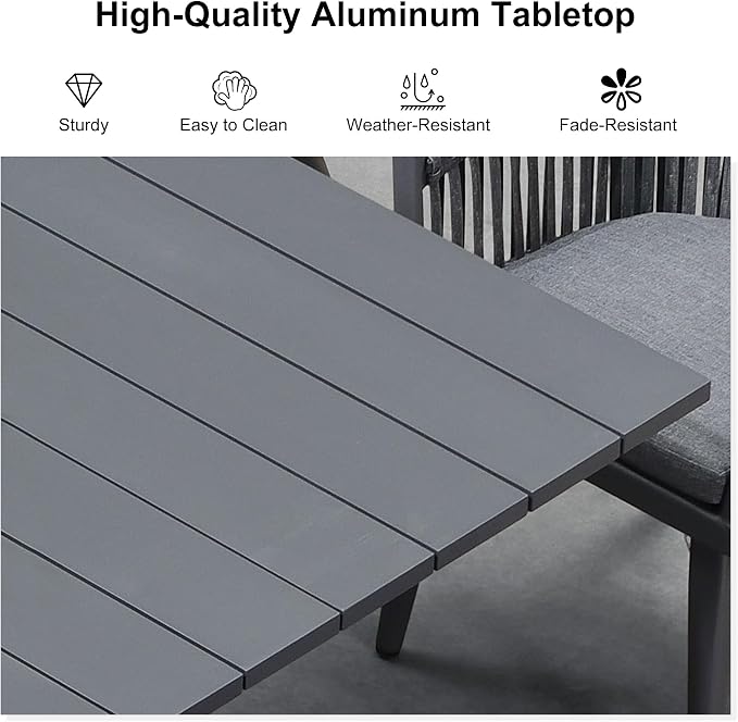 PURPLE LEAF 11 Pieces Outdoor Dining Set - Image 5