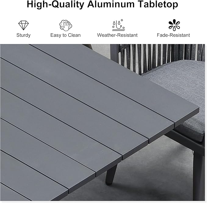 PURPLE LEAF 9 Pieces Outdoor Dining Set - Image 6