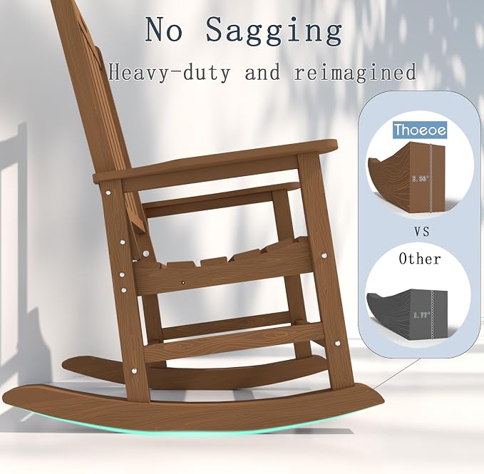 Oversized Rocking Chair Set of 2, Outdoor Rocking Chair - Image 8