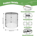 Plant Cages Supports 5 Sets Black Vinyl Coated Wire Garden Protectors