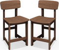 SERWALL Outdoor Bar Stools Set of 2, All Weather HDPE 25" Counter Height Bar by SERWALL