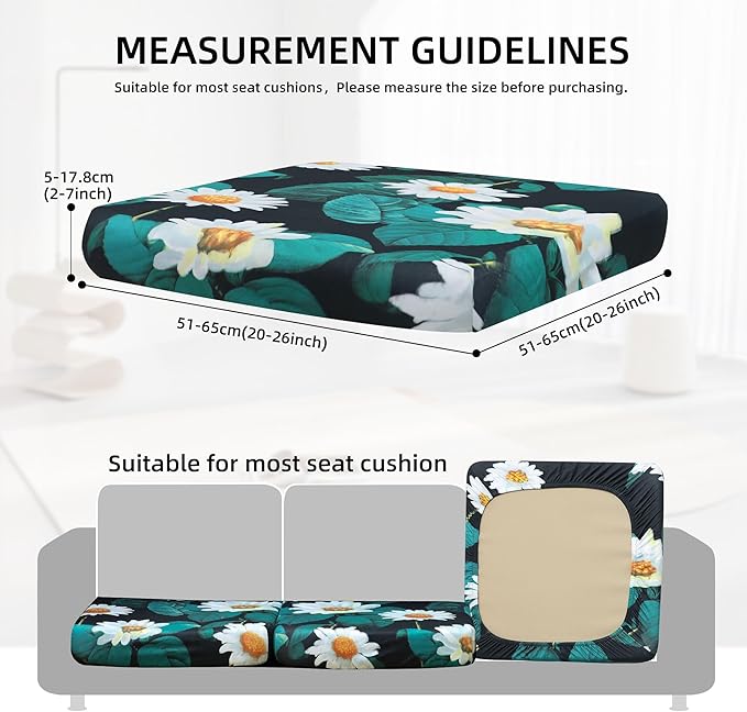 Sofa Covers for Outdoor Cushions, Stretch Polyester Spandex, Anti-Static