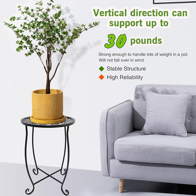 Small Side Tables for Small Space, 2 Pack Metal Outdoor Indoor Side Table - Image 5