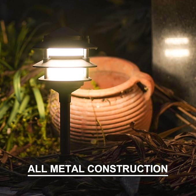 GOODSMANN Landscape Lighting 4PK Pathway Lights Low Voltage 2.2 Watt LED 12V AC - Image 4