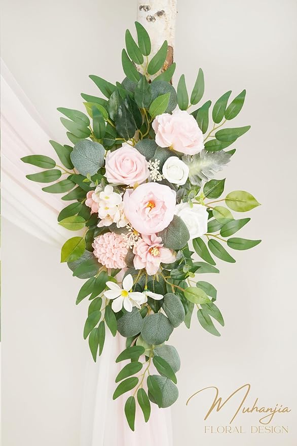 Artificial Flowers Arch Kit, Silk, 4 Pieces, Indoor and Outdoor