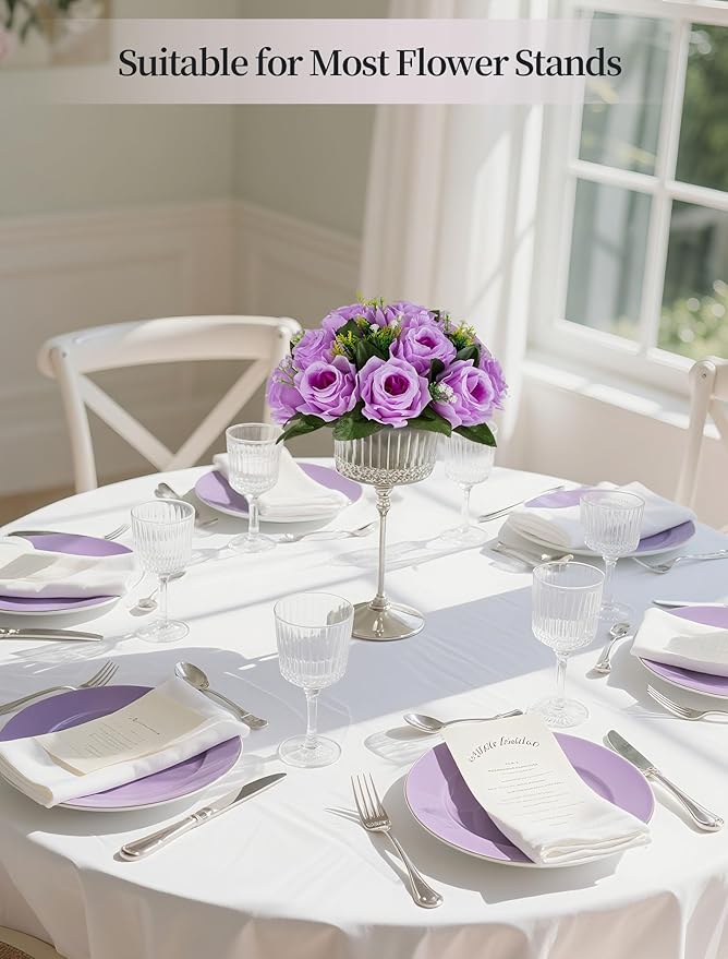Artificial Flower Balls, Lilac Silk Roses for Centerpieces