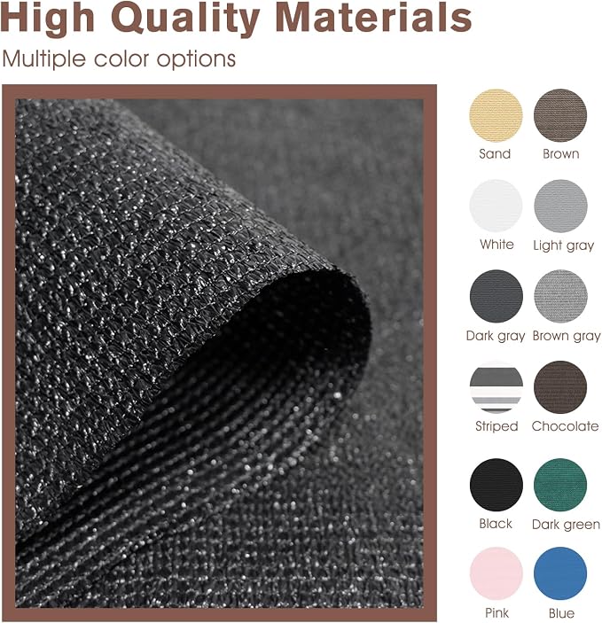 Sunny Guard Customized 2'6''x19' Black Balcony Privacy Screen, 90% Shade - Image 5