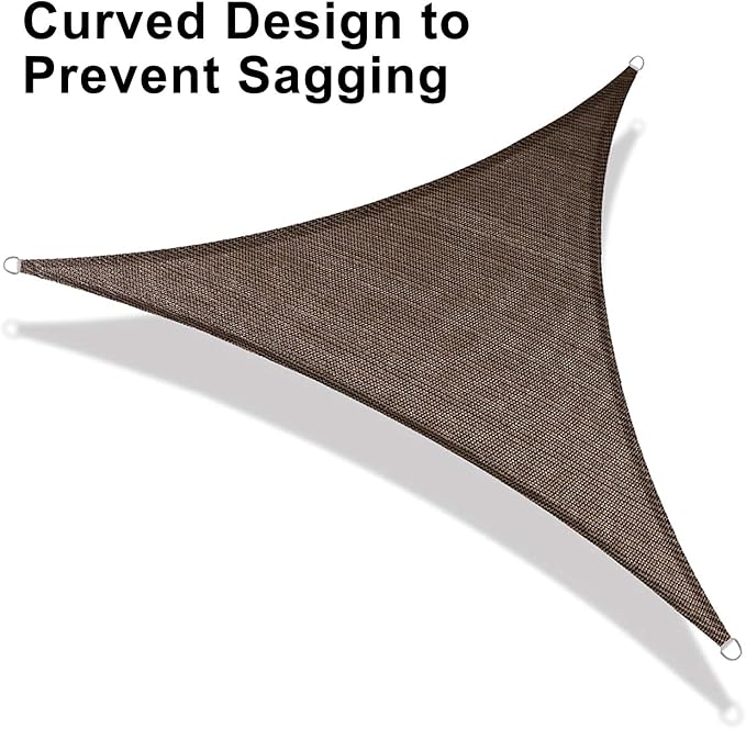 LOVE STORY 8' x 8' x 8' Sun Shade Sails Triangle Sunshades Sail Shade Canopy - Image 6
