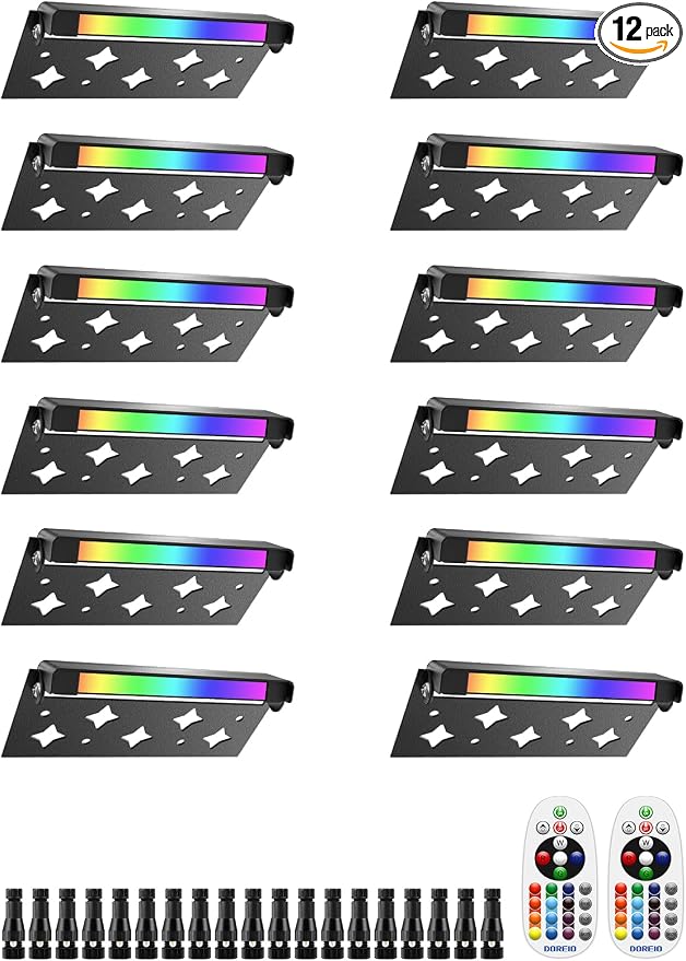 5W RGB Retaining Wall Lights 7 inch LED Hardscape Lighting Color Changing Low by DOREIO