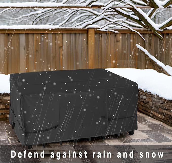 NettyPro Patio Table Cover Rectangular 125 x 84 Inch, Waterproof Outdoor - Image 4