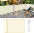 LOVE STORY Custom Size 3'x21' Butter Cream Balcony Privacy Screen, UV Block by LOVESTORY