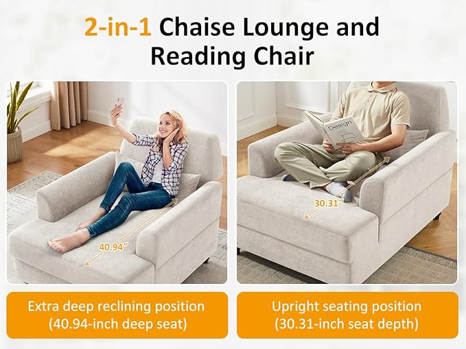 VANOMi Chaise Lounge Accent Chair Indoor - Image 6
