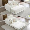 HANXIN 62" Chaise Lounge Chair Indoor, Oversized Corduroy Boneless Convertible by HANXIN