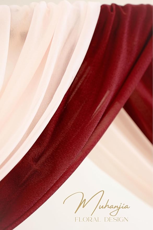 Artificial Flower Arch Swag Kit, 4 Pieces, Burgundy and Blush