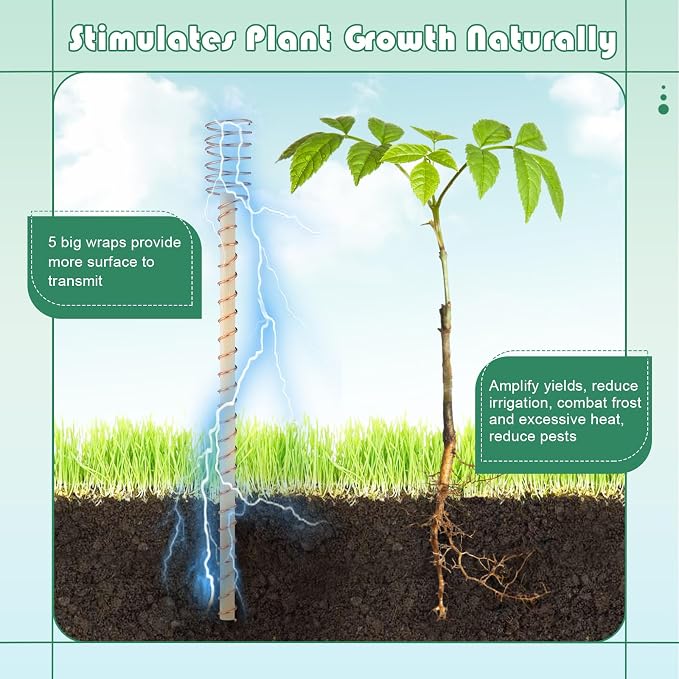 18 Pcs Electroculture Plant Stakes 13.5 Inches Long Copper Garden Stakes - Image 3