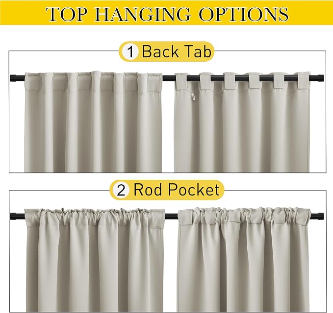 NICETOWN 2 Panels Privacy Outdoor Curtains - Image 3