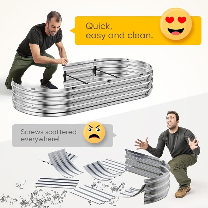 KING BIRD Raised Garden Bed Kit 2026 Upgraded 10-Minute Assembly Galvanized - Image 3