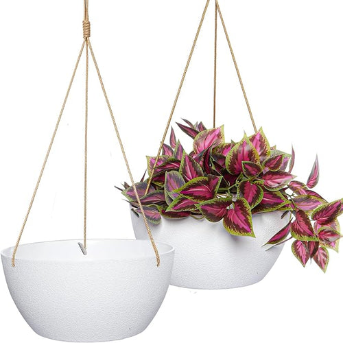 12 Inch 2 Pack Large Hanging Planters by SwinDuck