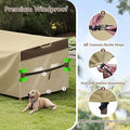Furniture Set Cover for Rectangular Patio Table, Waterproof, Beige & Brown