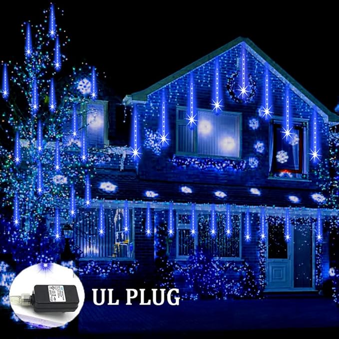 String Lights, Blue, 32 Tubes with 768 LEDs, Indoor/Outdoor