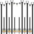 6 Pack String Light Poles, 10 Ft Light Poles by Mutovlin